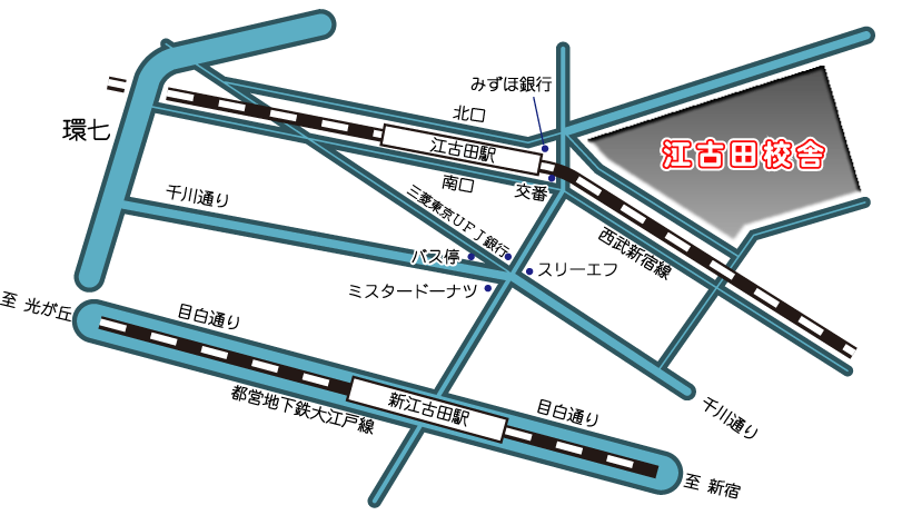 日本大学芸術学部江古田キャンパスの地図